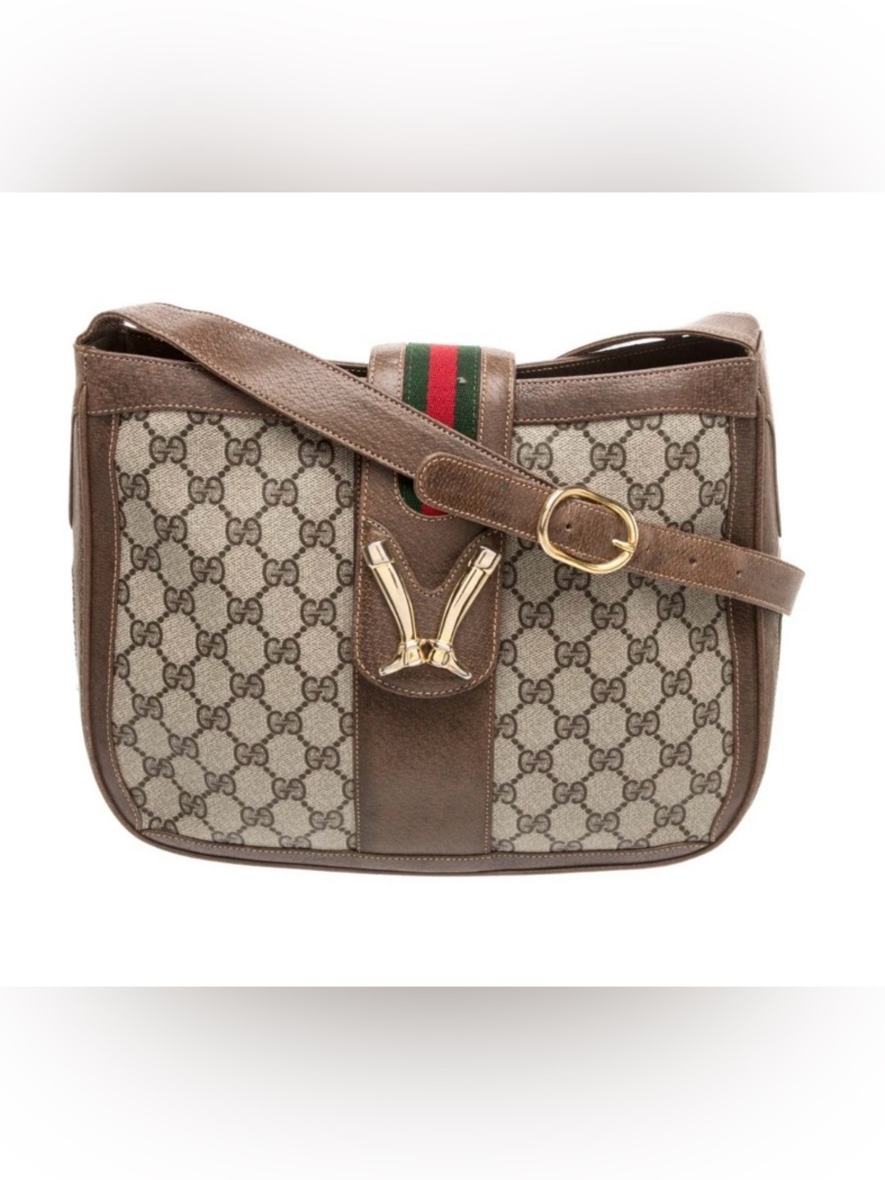 Vintage Gucci GG Supreme Monogram Sherry Line  Shoulder Bag